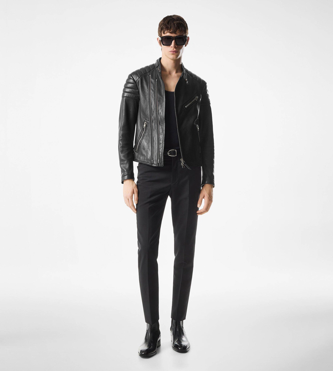BIKER IN PELLE GRANA CON ZIP BIKER IN PELLE GRANA CON ZIP
