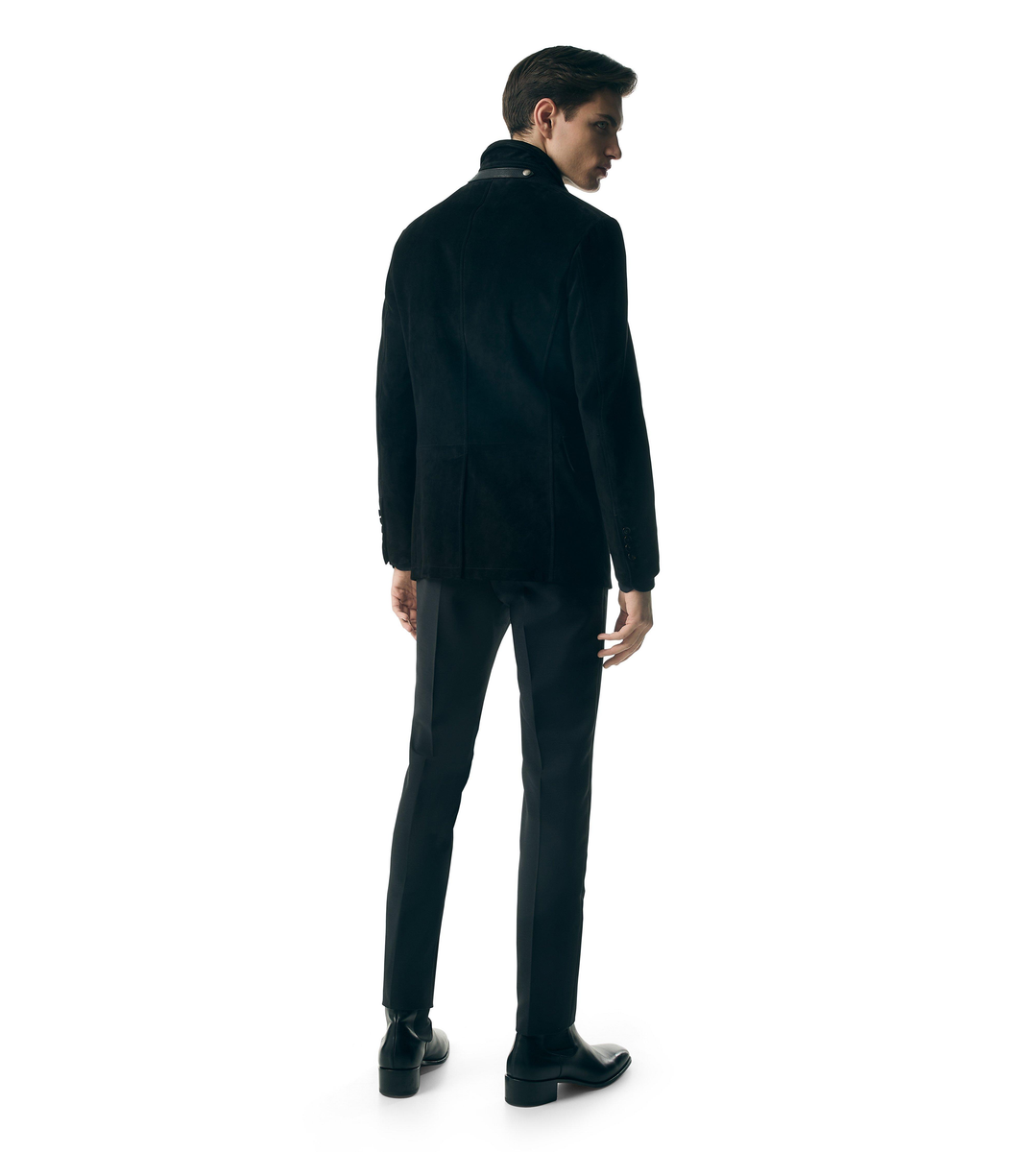 BLAZER SARTORIALE IN CASHMERE E CAMOSCIO BLAZER SARTORIALE IN CASHMERE E CAMOSCIO