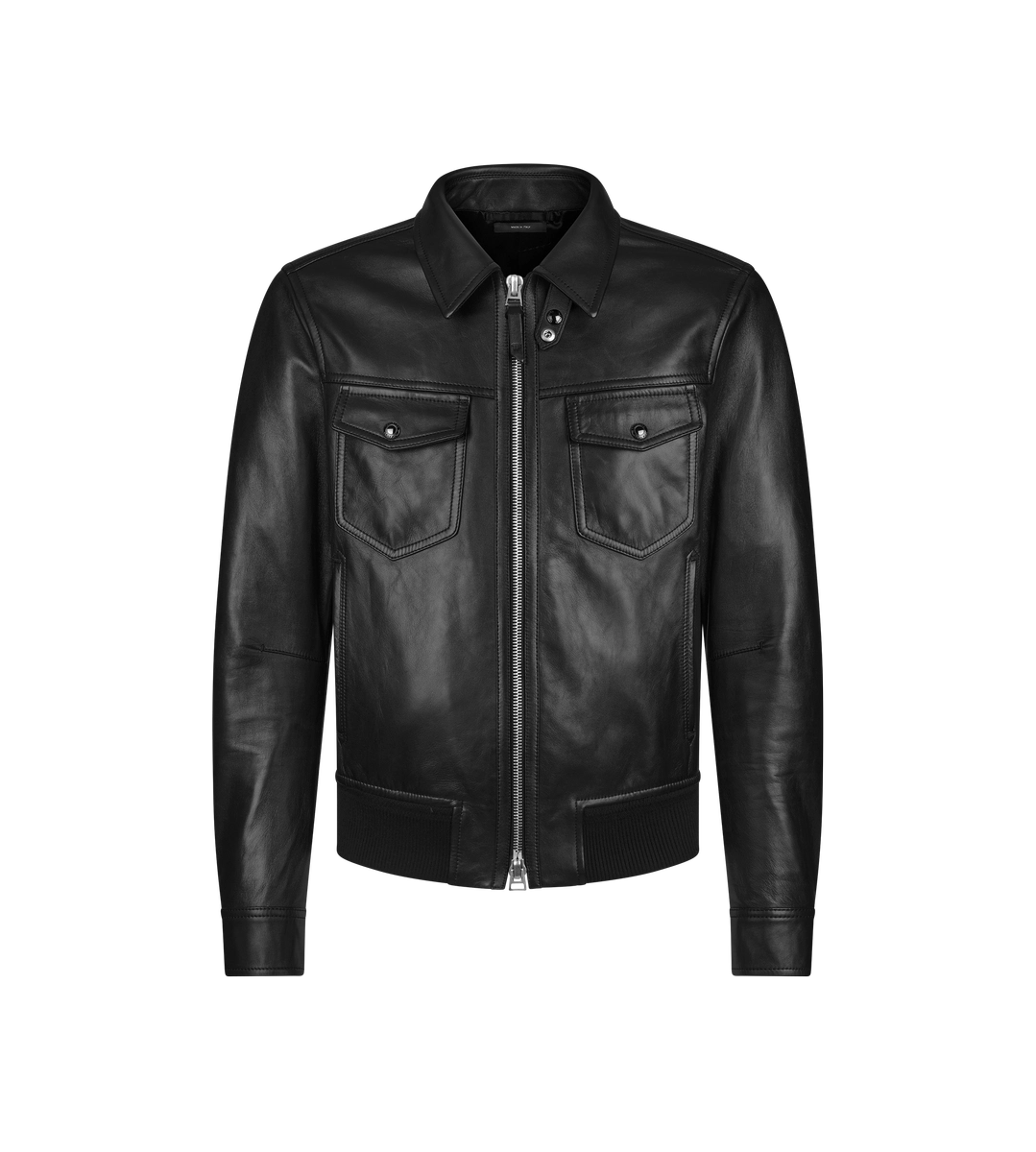 BLOUSON CON COLLO IN PELLE FIORE NAPPA BLOUSON CON COLLO IN PELLE FIORE NAPPA