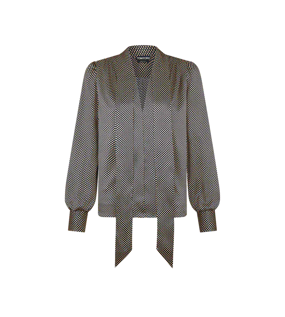 BLUSA IN SETA LAVALLIERE A MANICHE LUNGHE CON SCOLLO A V BLUSA IN SETA LAVALLIERE A MANICHE LUNGHE CON SCOLLO A V