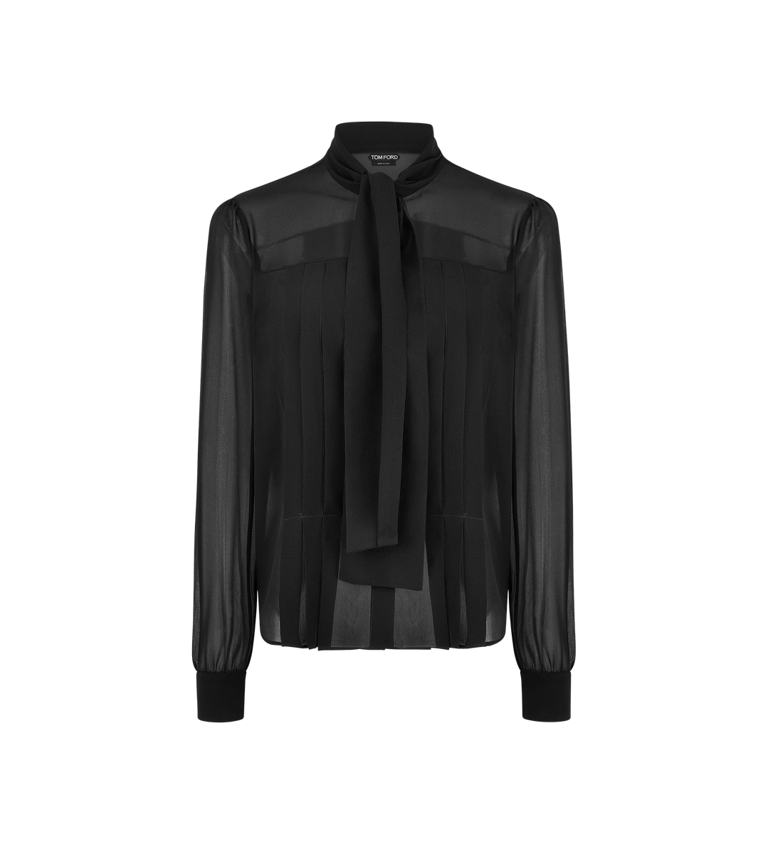BLUSA LAVALLIERE A MANICHE LUNGHE CON DETTAGLIO PLISSÉ BLUSA LAVALLIERE A MANICHE LUNGHE CON DETTAGLIO PLISSÉ