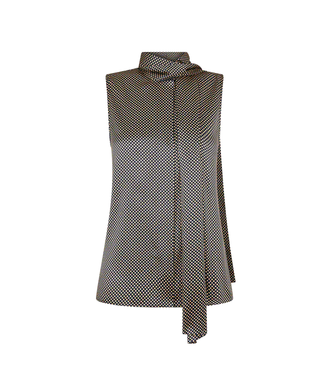 BLUSA SENZA MANICHE IN SETA LAVALLIERE BLUSA SENZA MANICHE IN SETA LAVALLIERE