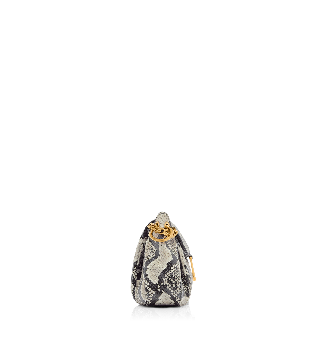 BORSA A TRACOLLA CON CATENA TARA IN PITONE STAMPATO BORSA A TRACOLLA CON CATENA TARA IN PITONE STAMPATO