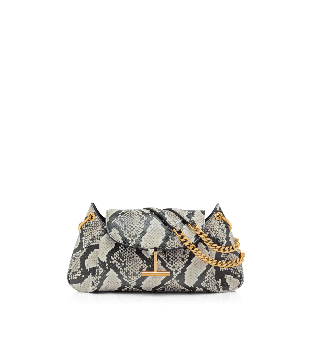 BORSA A TRACOLLA CON CATENA TARA IN PITONE STAMPATO BORSA A TRACOLLA CON CATENA TARA IN PITONE STAMPATO