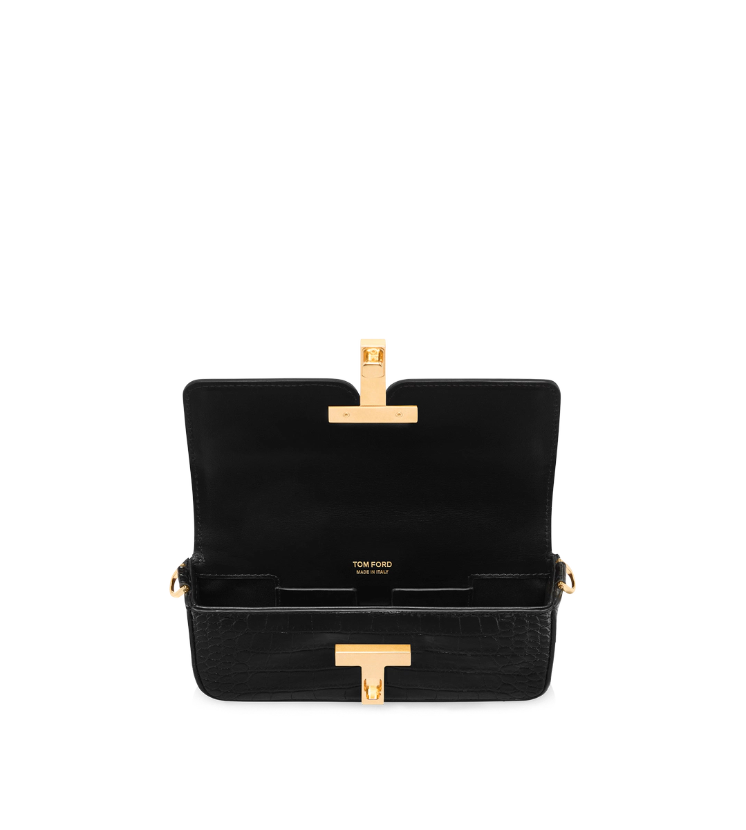 BORSA MINI WALLIS IN PELLE DI COCCODRILLO LUCIDA STAMPATA BORSA MINI WALLIS IN PELLE DI COCCODRILLO LUCIDA STAMPATA