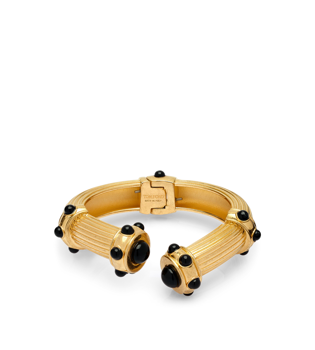 BRACCIALE IN OTTONE E CABOCHON DI CRISTALLO BRACCIALE IN OTTONE E CABOCHON DI CRISTALLO