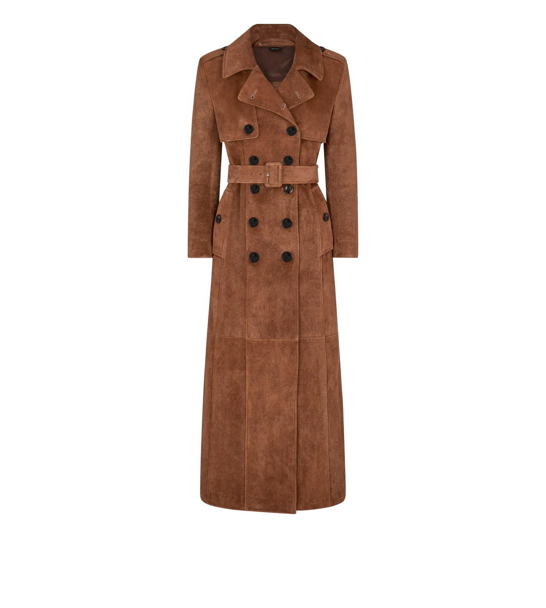 CAPPOTTO LUNGO IN CAMOSCIO MELANGE CAPPOTTO LUNGO IN CAMOSCIO MELANGE