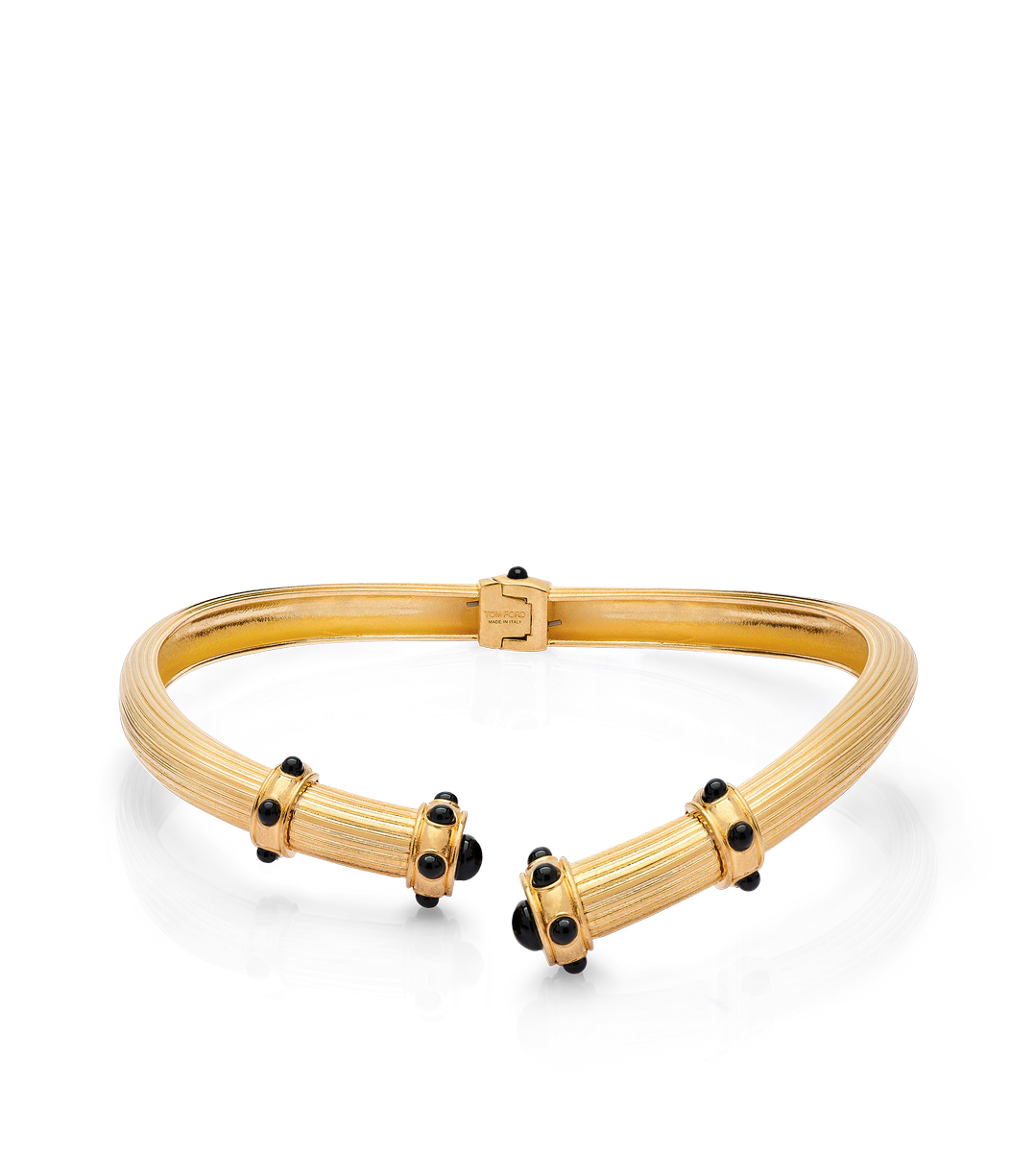 COLLANA IN OTTONE E CABOCHON DI CRISTALLO COLLANA IN OTTONE E CABOCHON DI CRISTALLO