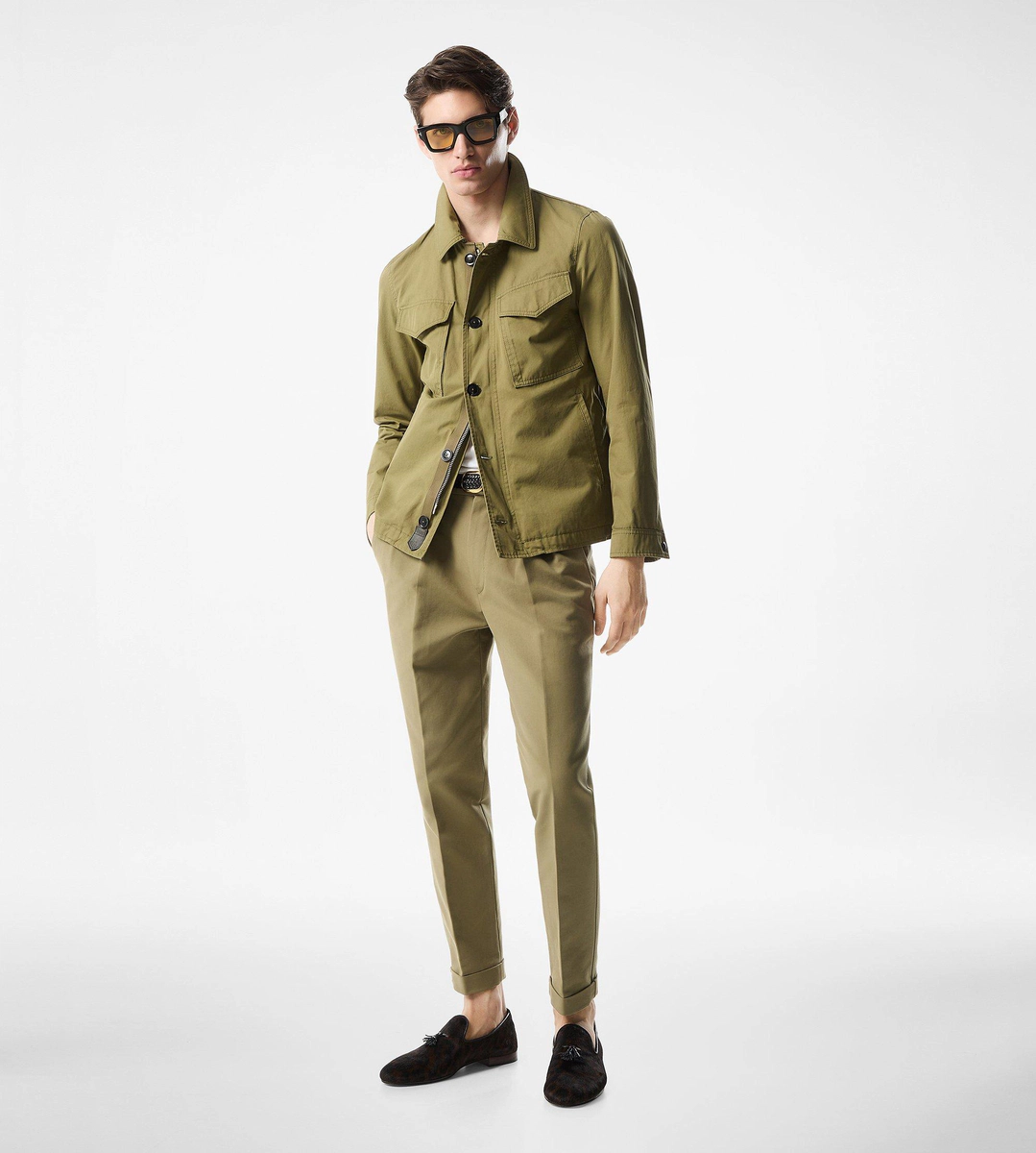GIACCA DA CAMPO LEGGERA IN TWILL DI ENZIMI GIACCA DA CAMPO LEGGERA IN TWILL DI ENZIMI