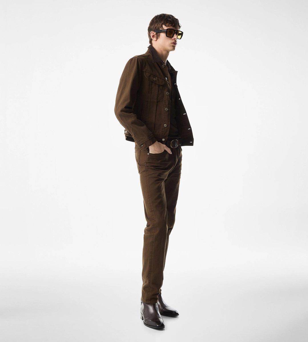 GIACCA IN DENIM CON COLLO IN CORDINO TWILL GIACCA IN DENIM CON COLLO IN CORDINO TWILL