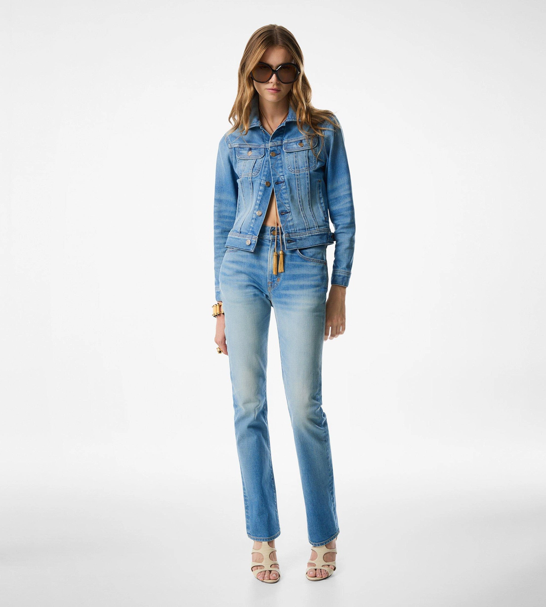 GIACCA IN DENIM LAVATO CON PIETRA ESTIVA GIACCA IN DENIM LAVATO CON PIETRA ESTIVA