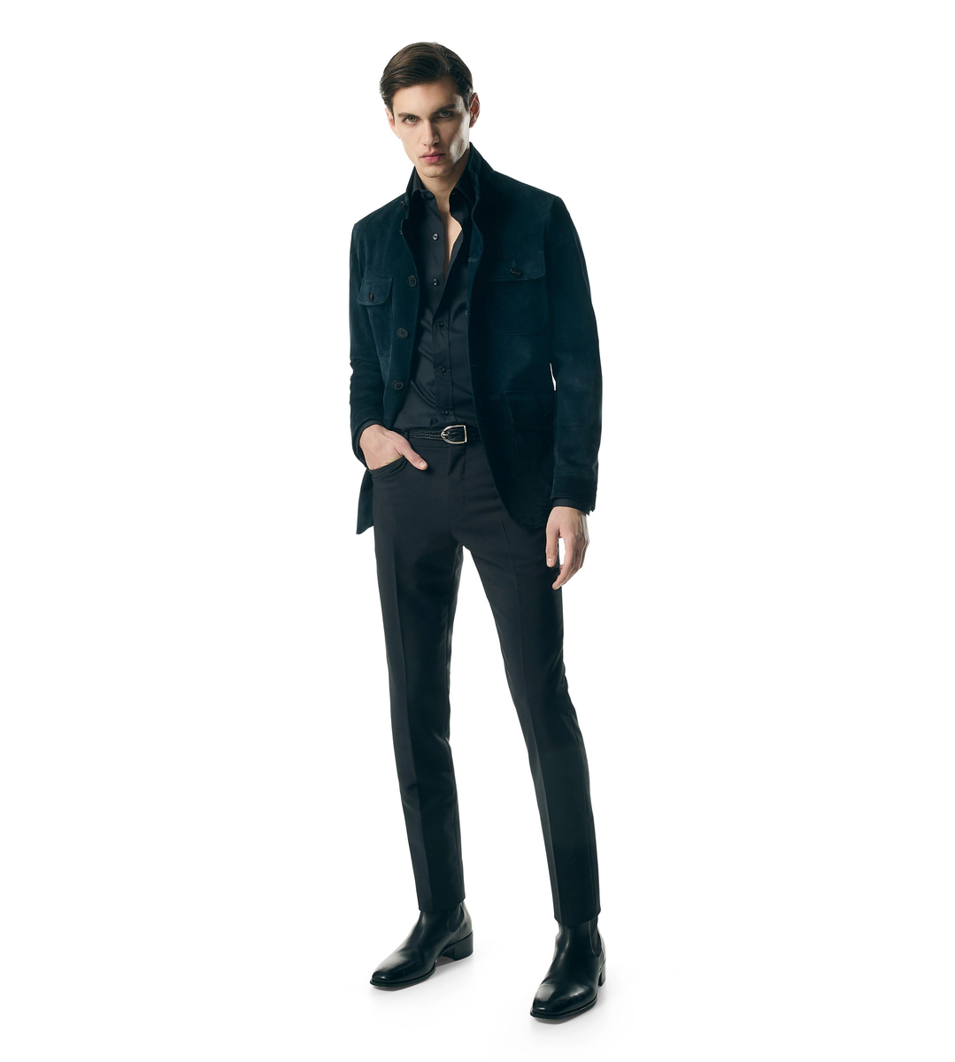 GIACCA MILITARE IN CASHMERE E CAMOSCIO GIACCA MILITARE IN CASHMERE E CAMOSCIO
