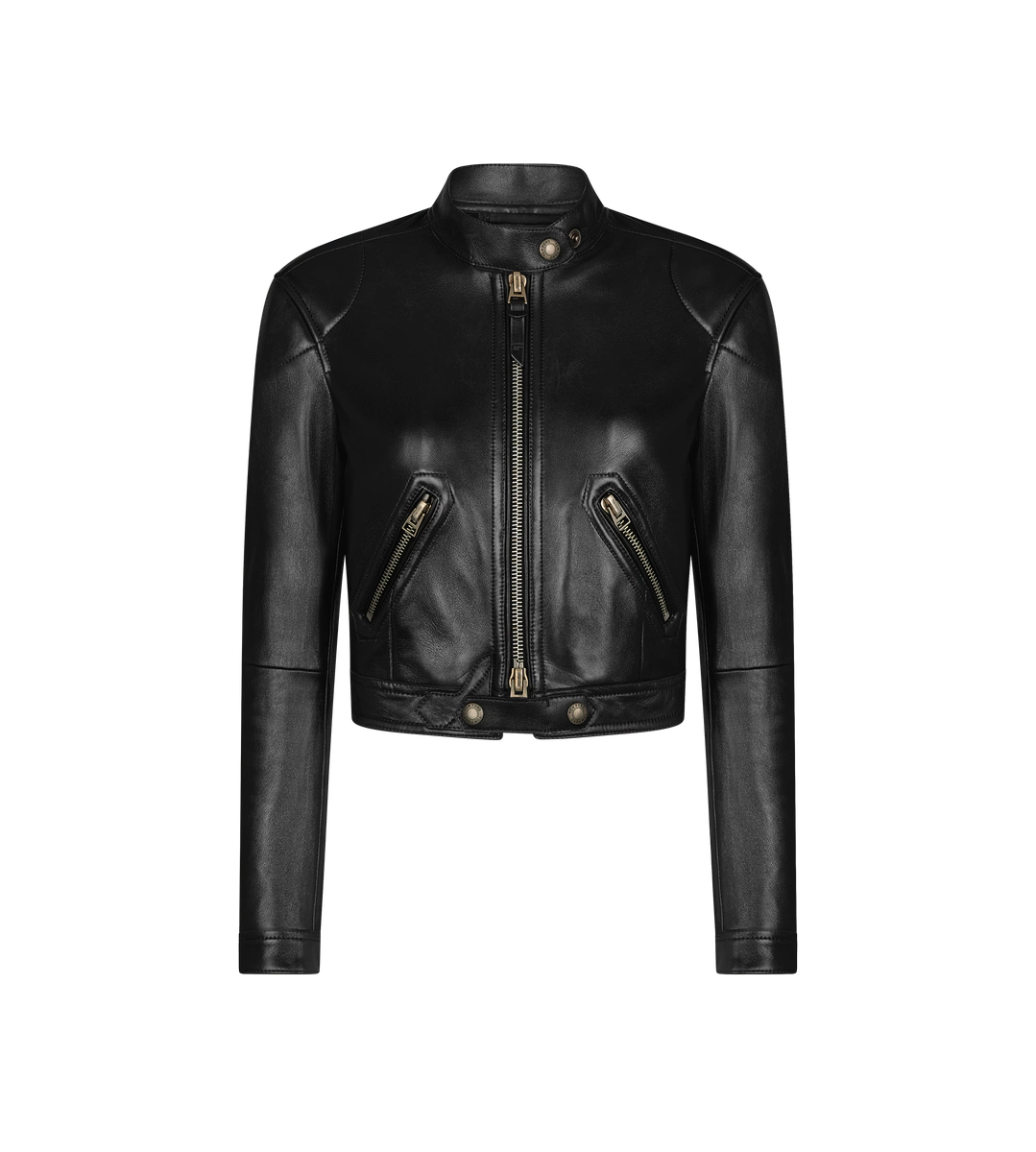GIACCA RACER IN PELLE LUCIDA CON ZIP GIACCA RACER IN PELLE LUCIDA CON ZIP