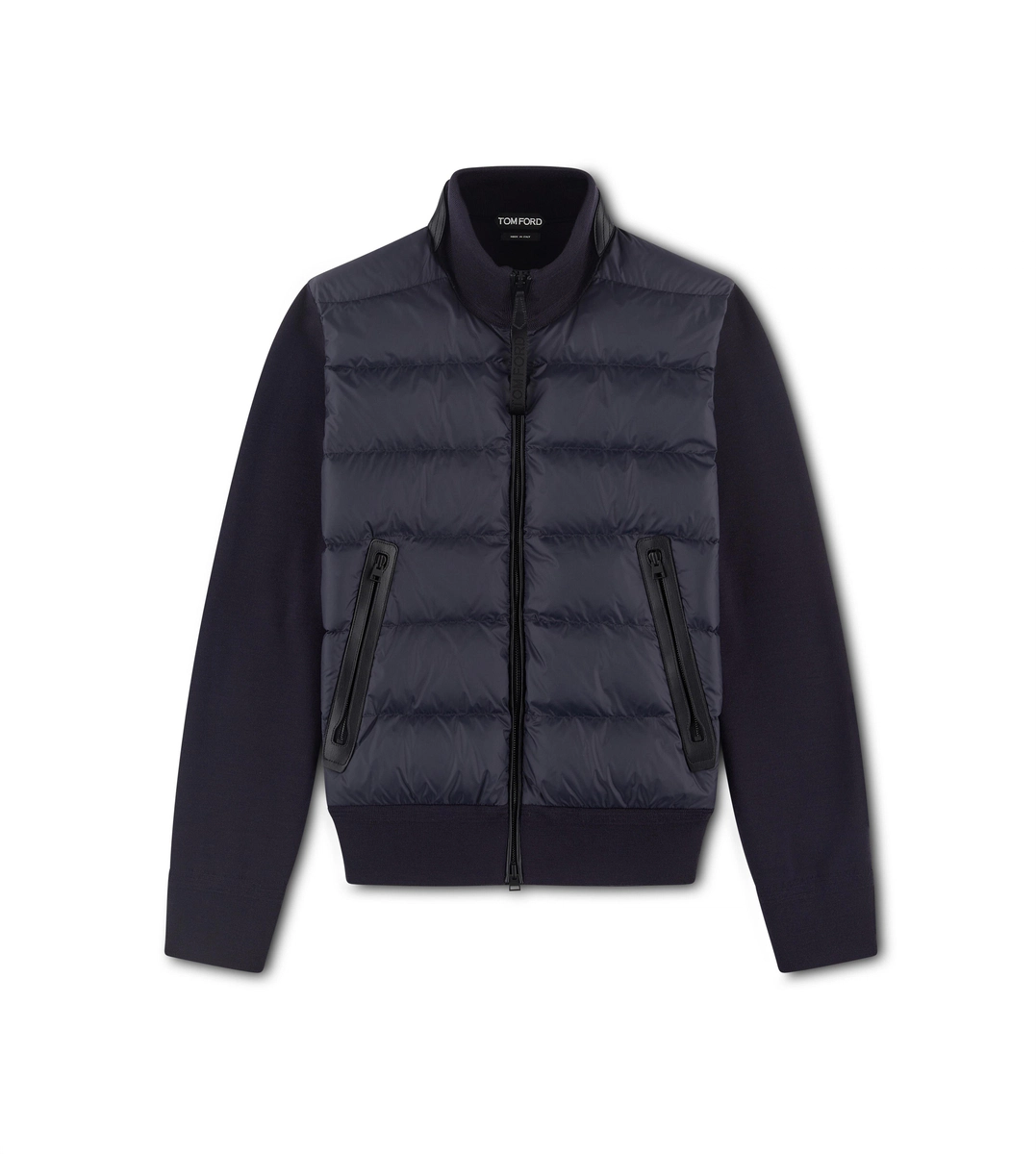 GIACCONE IN MERINO CON PARTE FRONTALE IN NYLON GIACCONE IN MERINO CON PARTE FRONTALE IN NYLON
