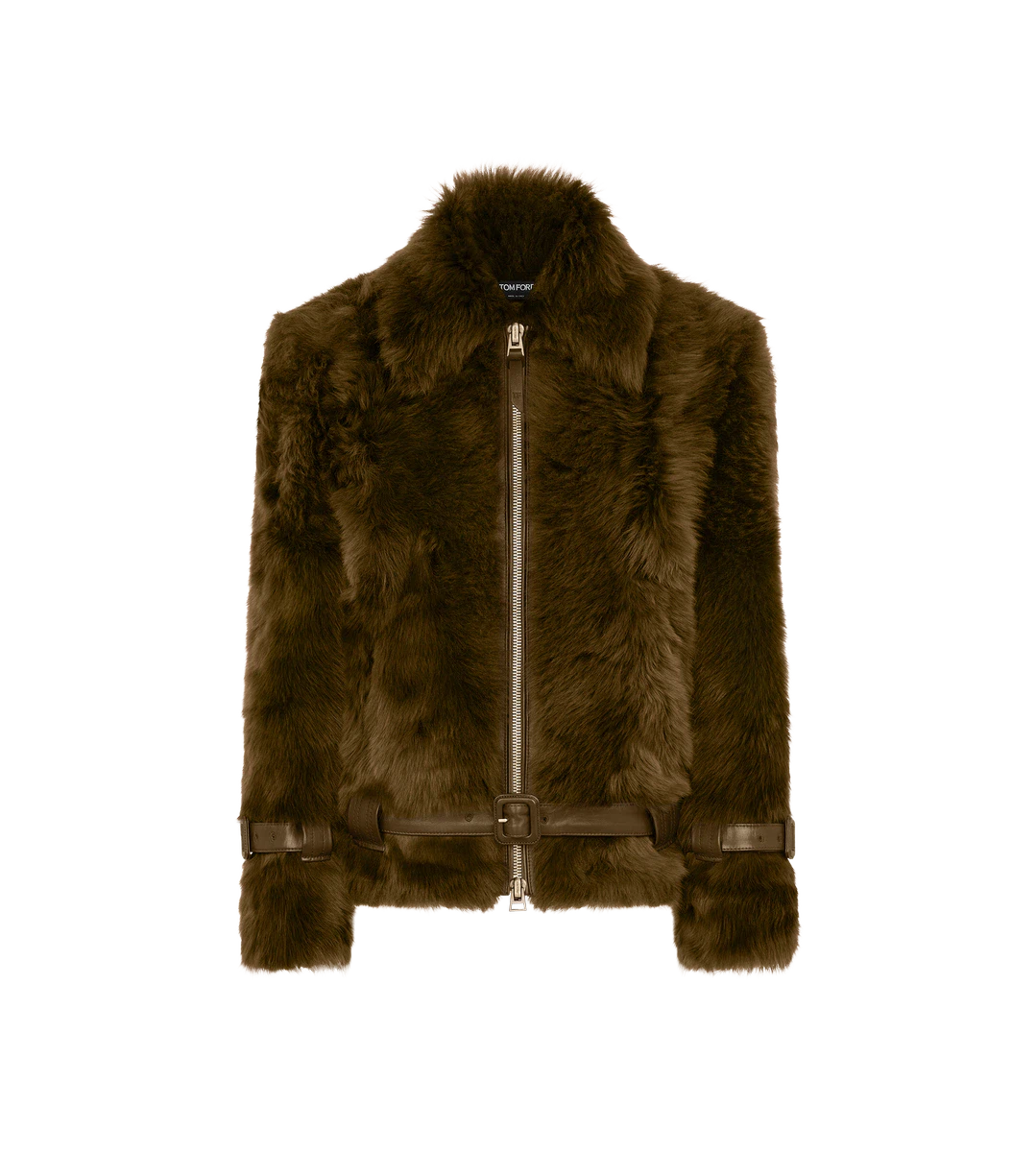 GIACCONE IN SHEARLING CON DETTAGLI IN PELLE GIACCONE IN SHEARLING CON DETTAGLI IN PELLE