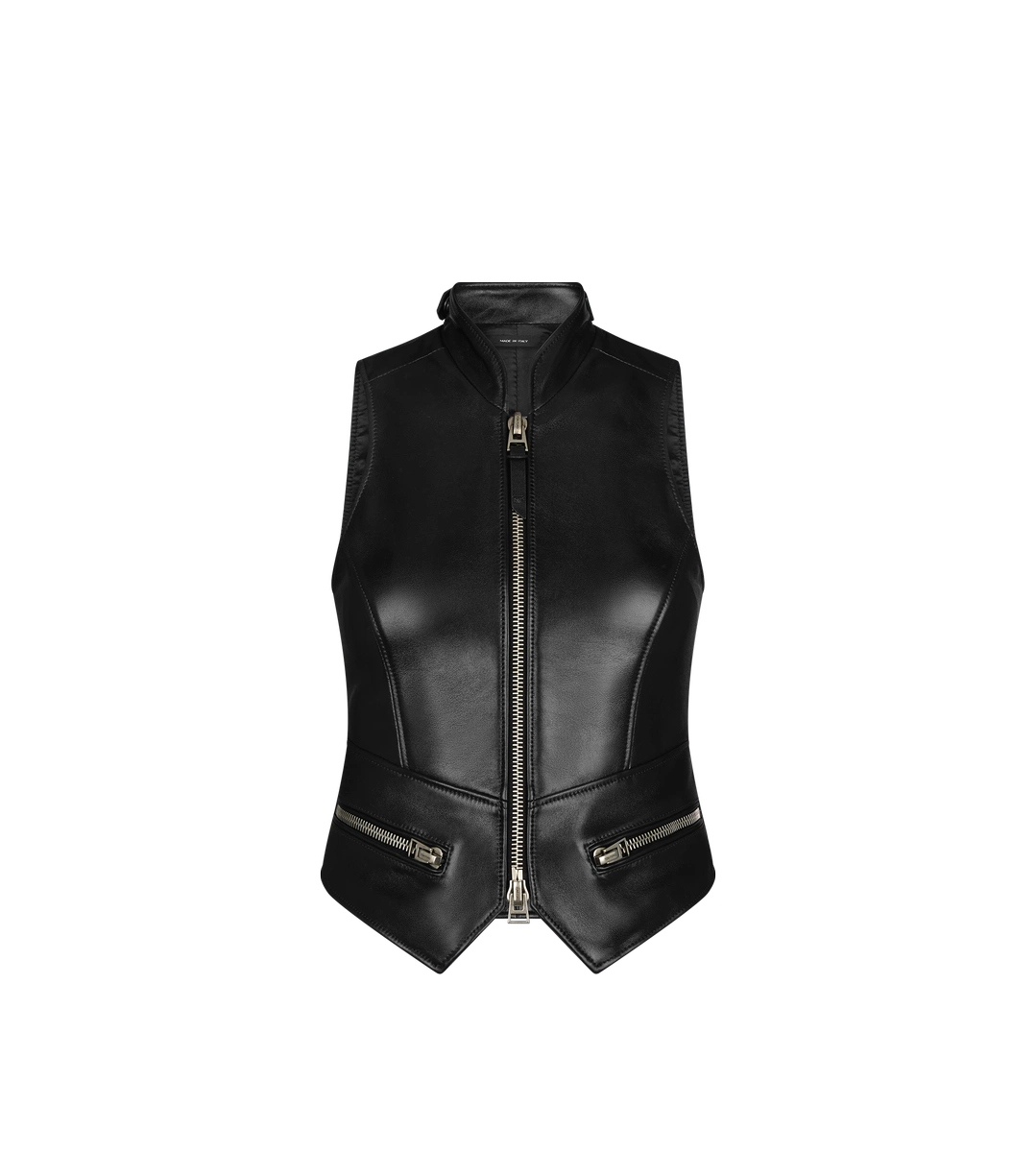 GILET IN PELLE LUCIDA PLONGE GILET IN PELLE LUCIDA PLONGE