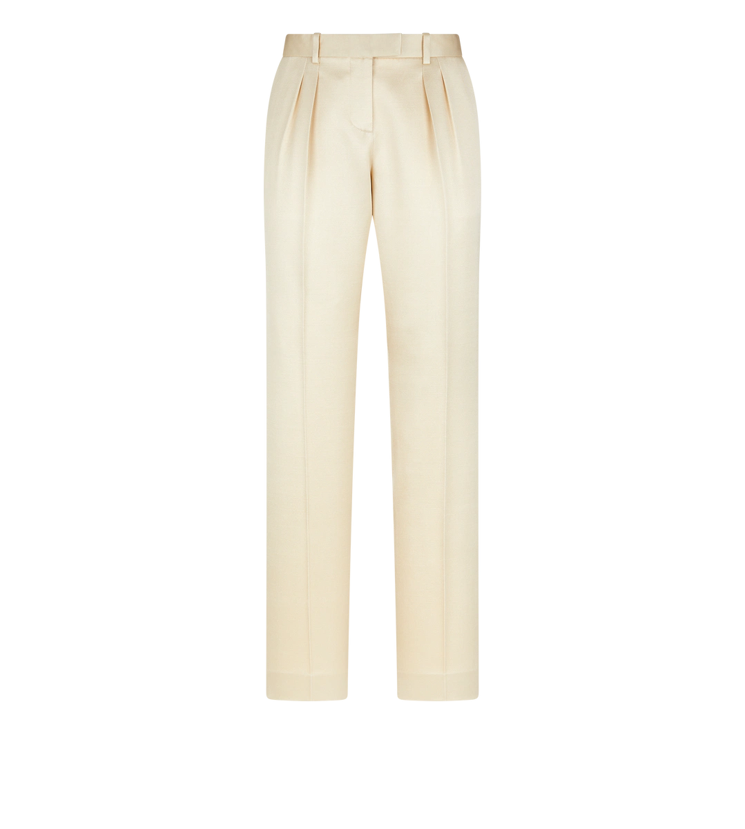 PANTALONI SARTORIALI CON PIEGHE IN TWILL DI SETA E LANA PANTALONI SARTORIALI CON PIEGHE IN TWILL DI SETA E LANA
