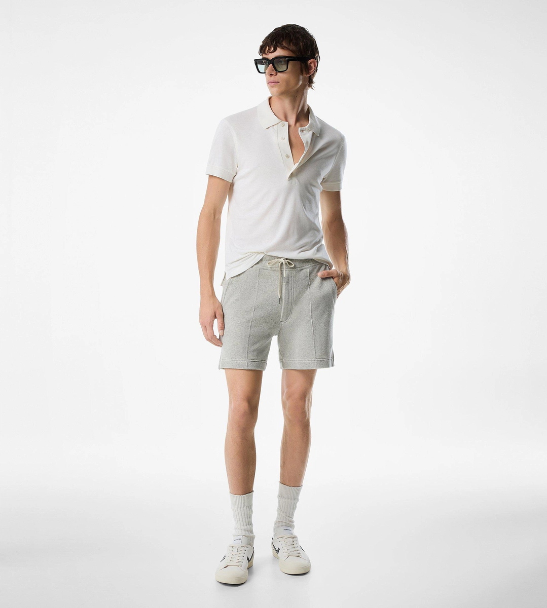 POLO A MANICHE CORTE IN COTONE E CASHMERE POLO A MANICHE CORTE IN COTONE E CASHMERE