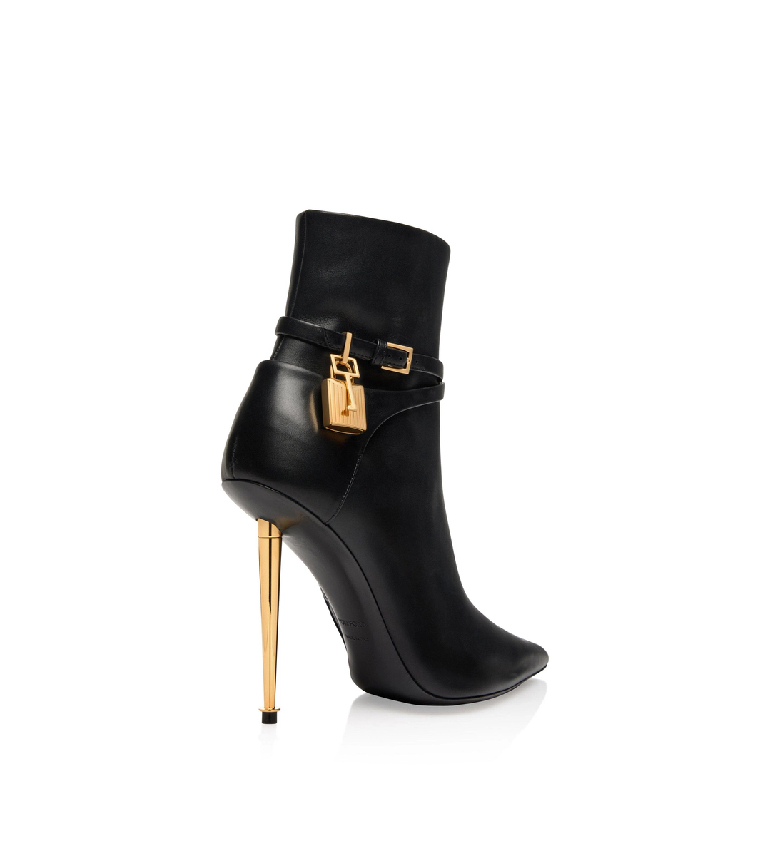 STIVALETTO IN PELLE CON LUCCHETTO STIVALETTO IN PELLE CON LUCCHETTO