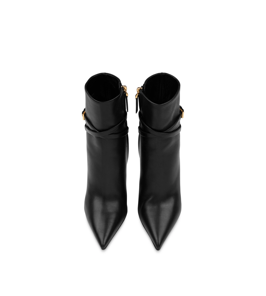 STIVALETTO IN PELLE CON LUCCHETTO STIVALETTO IN PELLE CON LUCCHETTO