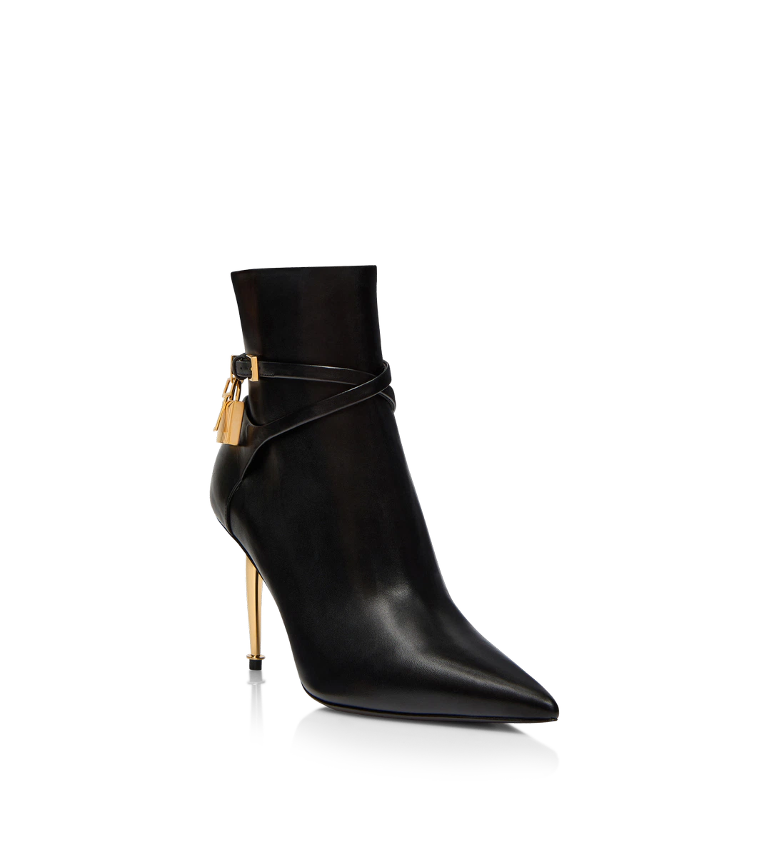 STIVALETTO IN PELLE CON LUCCHETTO 85MM STIVALETTO IN PELLE CON LUCCHETTO 85MM