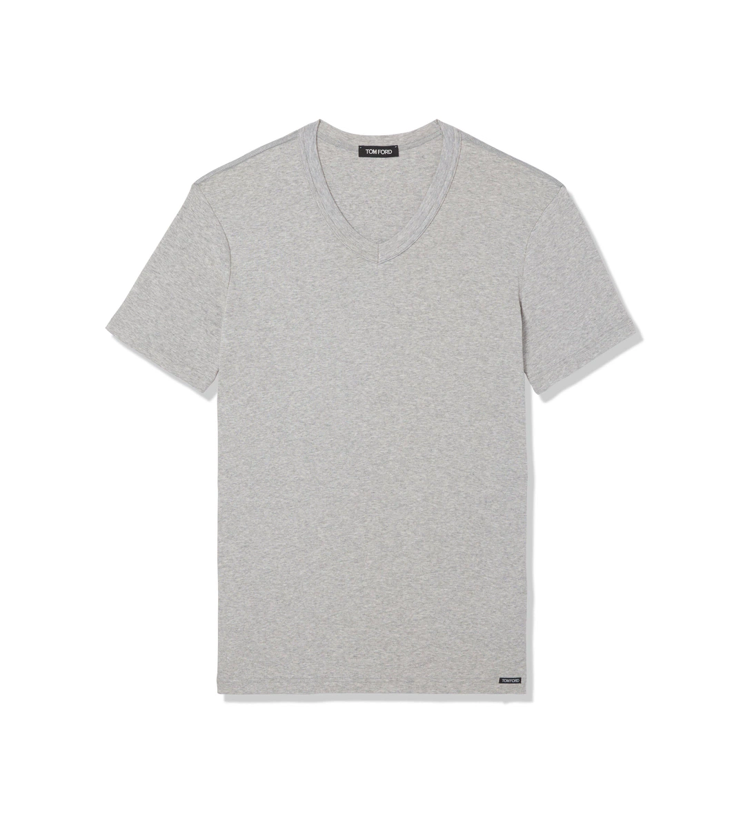 T-SHIRT IN COTONE CON SCOLLO A V T-SHIRT IN COTONE CON SCOLLO A V