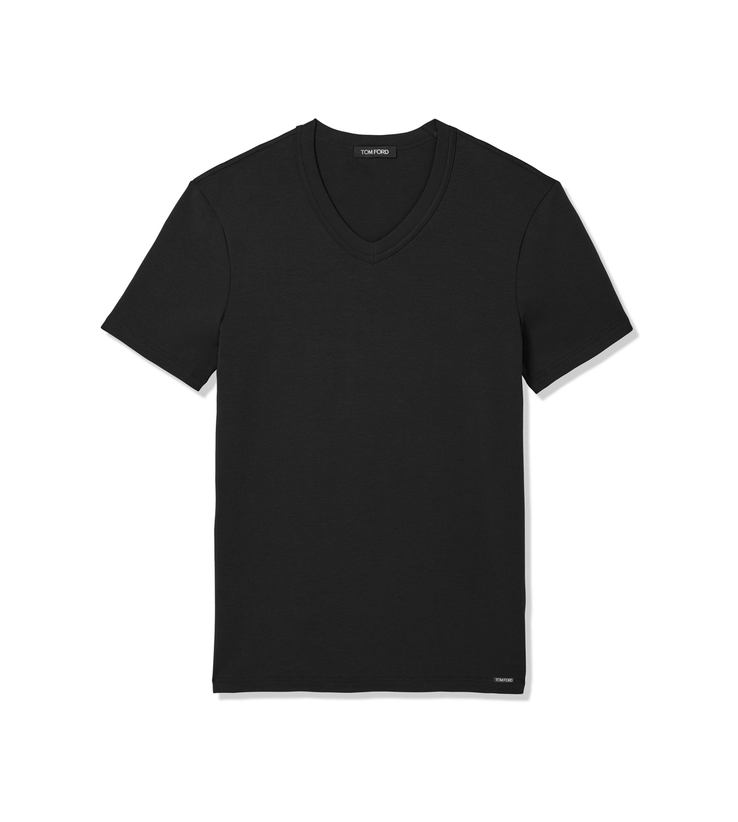 T-SHIRT IN COTONE CON SCOLLO A V T-SHIRT IN COTONE CON SCOLLO A V