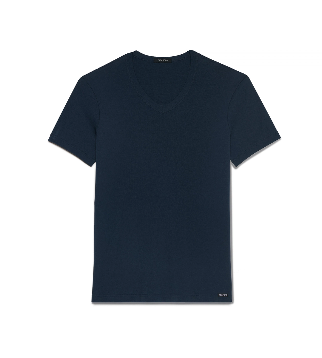 T-SHIRT IN COTONE CON SCOLLO A V T-SHIRT IN COTONE CON SCOLLO A V