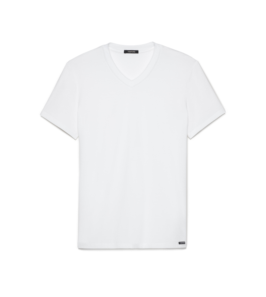T-SHIRT IN COTONE CON SCOLLO A V T-SHIRT IN COTONE CON SCOLLO A V
